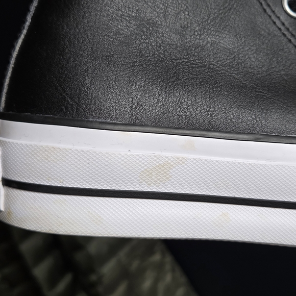 Converse LIKE NEW Leather Chuck Taylor All Star Lift High Top Sz 7 - Picture 9 of 14